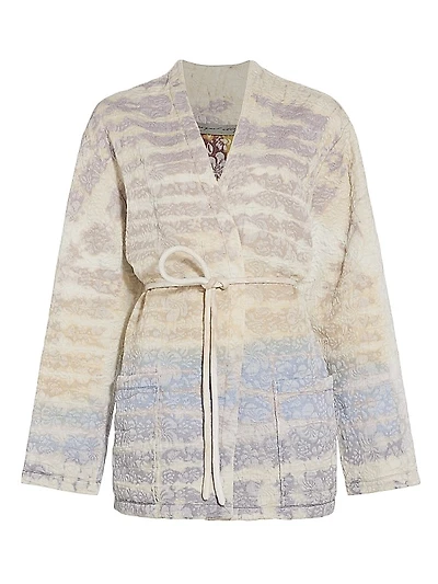 Gradient Quilted Overcoat