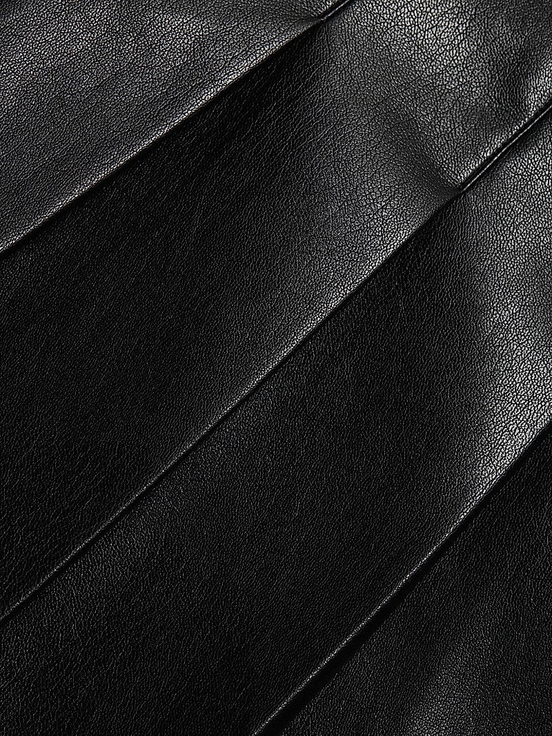 Chara Mesh & Faux Leather A-Line Minidress