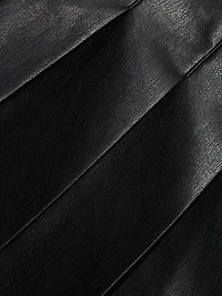 Chara Mesh & Faux Leather A-Line Minidress