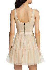 Chara Tiered Tulle Minidress