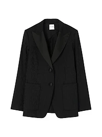 Leopard Wool Jacquard Jacket