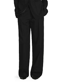 Leopard Wool Jacquard Trousers