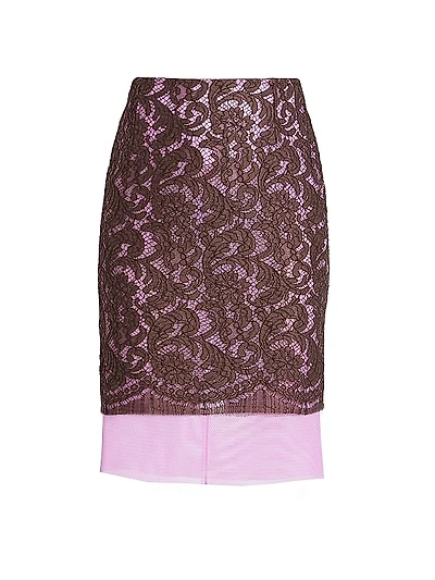 Slacy Lace Pencil Skirt