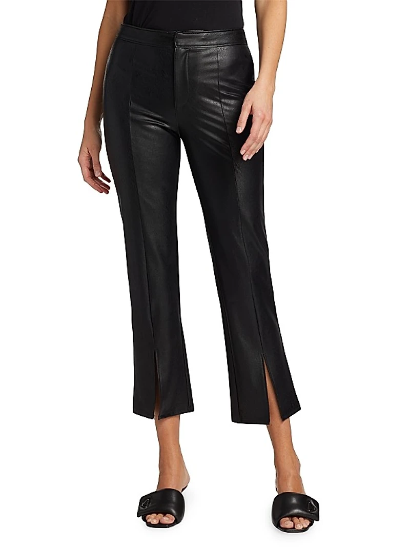 Mesa Faux Leather Cropped Pants
