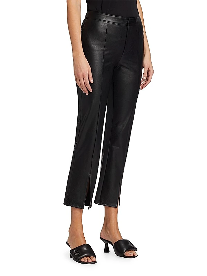 Mesa Faux Leather Cropped Pants