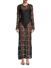 Camila Geometric Lace Maxi Dress