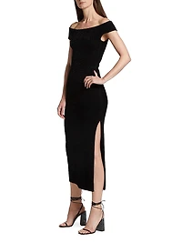 Aphrodite Sparkle Knit Midi-Dress