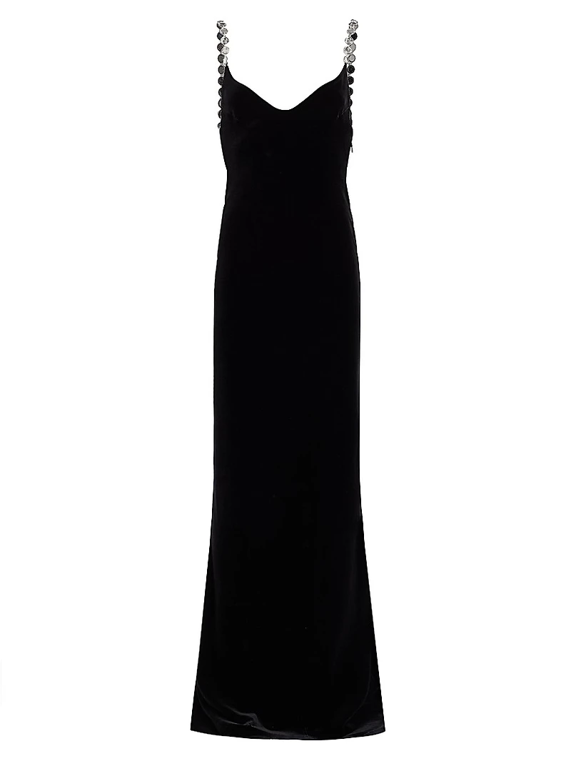 Avedon Globe Backless Velvet Gown