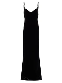 Avedon Globe Backless Velvet Gown