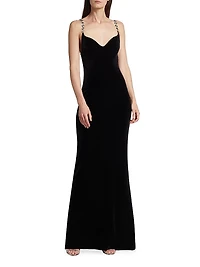 Avedon Globe Backless Velvet Gown