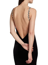 Avedon Globe Backless Velvet Gown