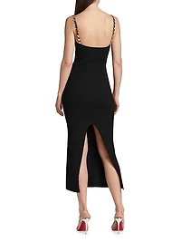 Wave Rib-Knit Midi-Dress