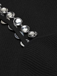 Wave Rib-Knit Midi-Dress