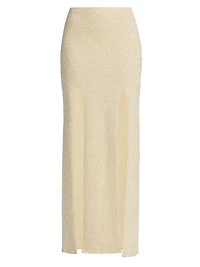 Technical Sequin Maxi Skirt