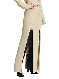 Technical Sequin Maxi Skirt