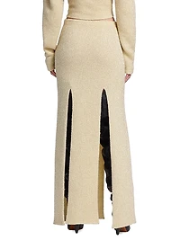 Technical Sequin Maxi Skirt