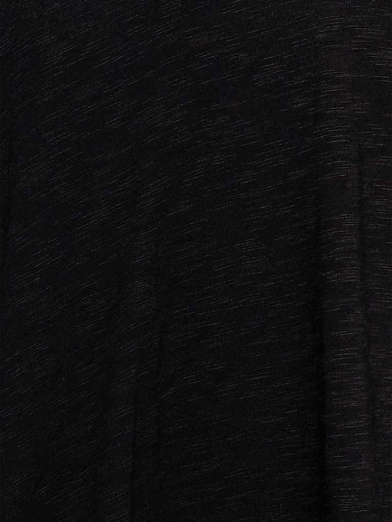 V-Neck Short Sleeve Shrunken Boyfriend Tee