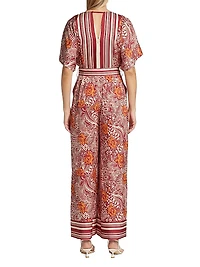 The Ines Printed Silk-Blend Jumpsuit