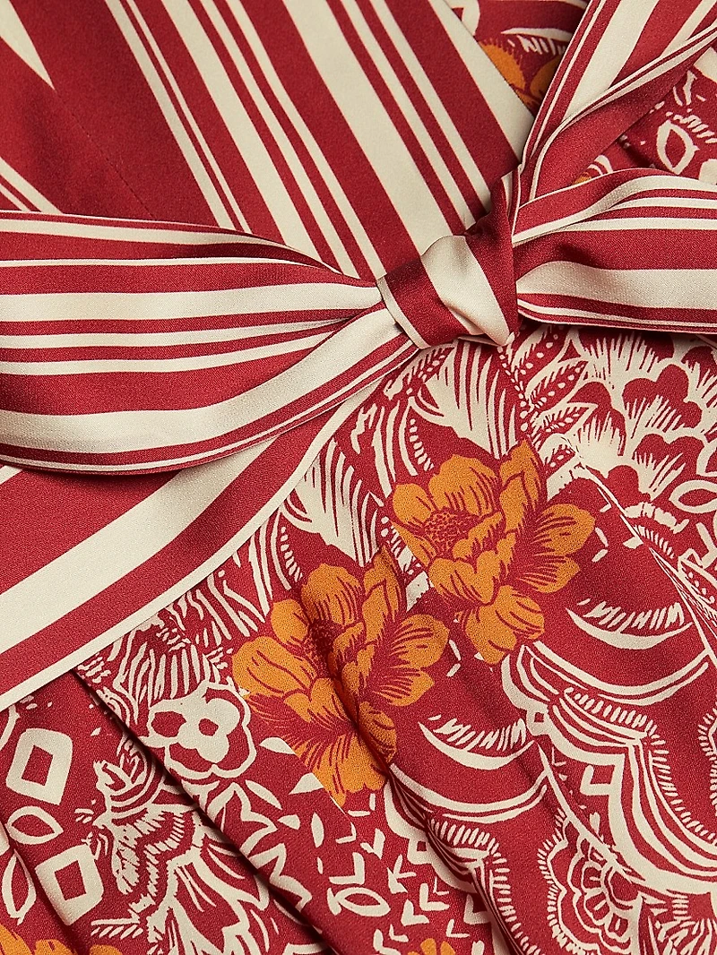 The Ines Printed Silk-Blend Jumpsuit