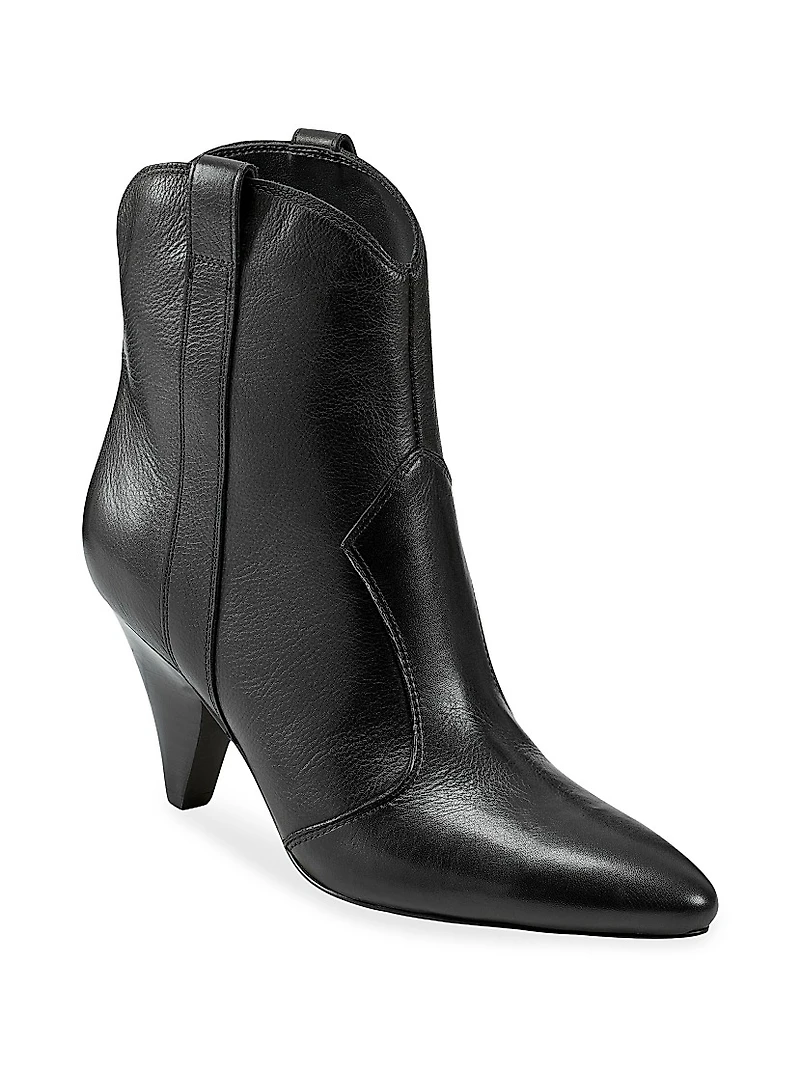 Carissa 62MM Leather Tapered-Heel Ankle Boots
