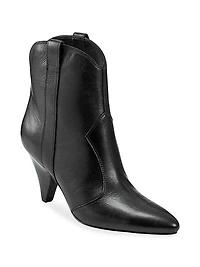Carissa 62MM Leather Tapered-Heel Ankle Boots