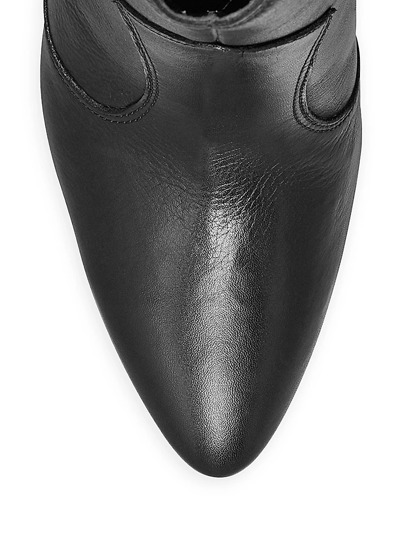 Carissa 62MM Leather Tapered-Heel Ankle Boots