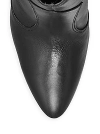 Carissa 62MM Leather Tapered-Heel Ankle Boots