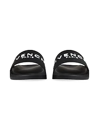 Slide Flat Sandals in Rubber