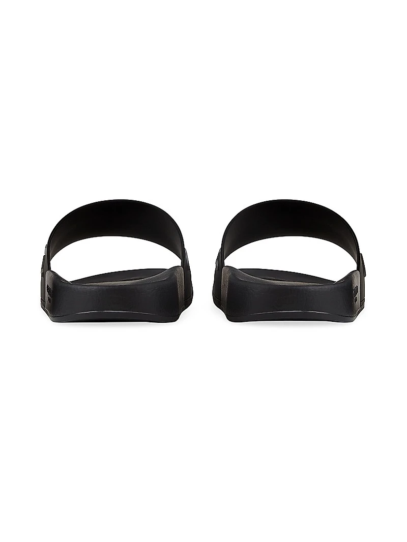 Slide Flat Sandals in Rubber