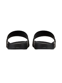 Slide Flat Sandals in Rubber