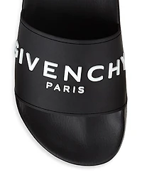 Slide Flat Sandals in Rubber