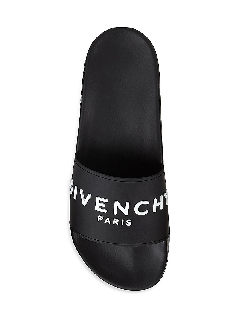 Slide Flat Sandals in Rubber