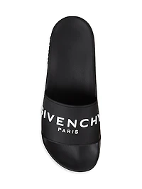 Slide Flat Sandals in Rubber