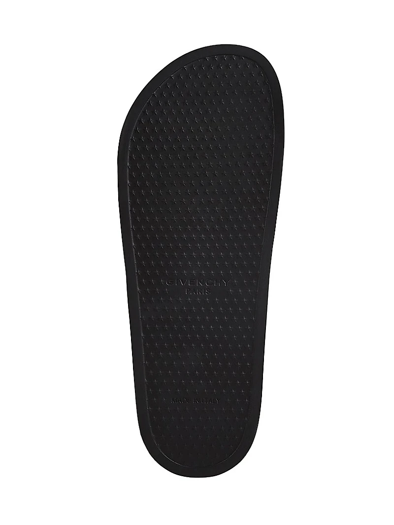 Slide Flat Sandals in Rubber