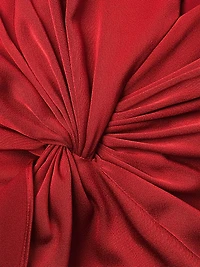 Ruffle Satin Column Gown