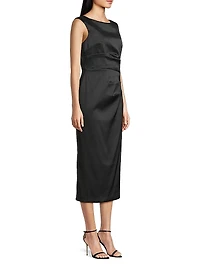 Draped Mikado Sheath Dress