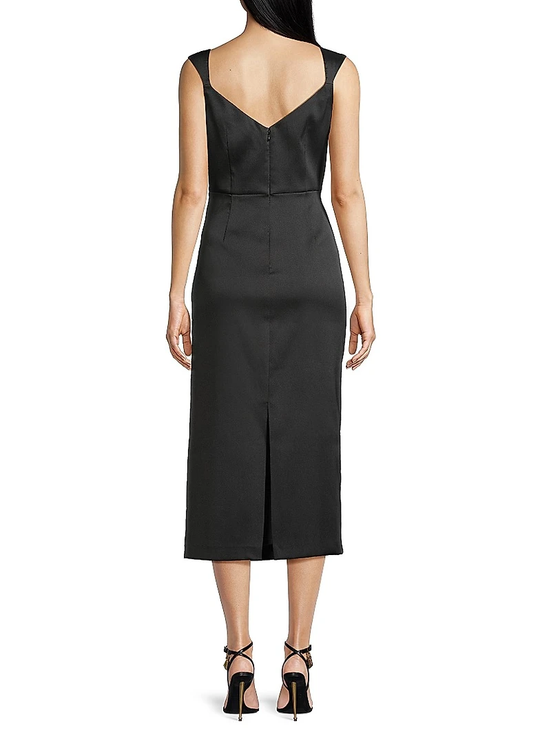 Draped Mikado Sheath Dress