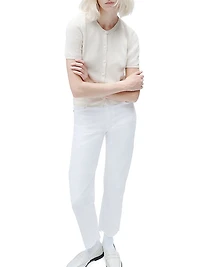Dina Short-Sleeve Cropped Cardigan