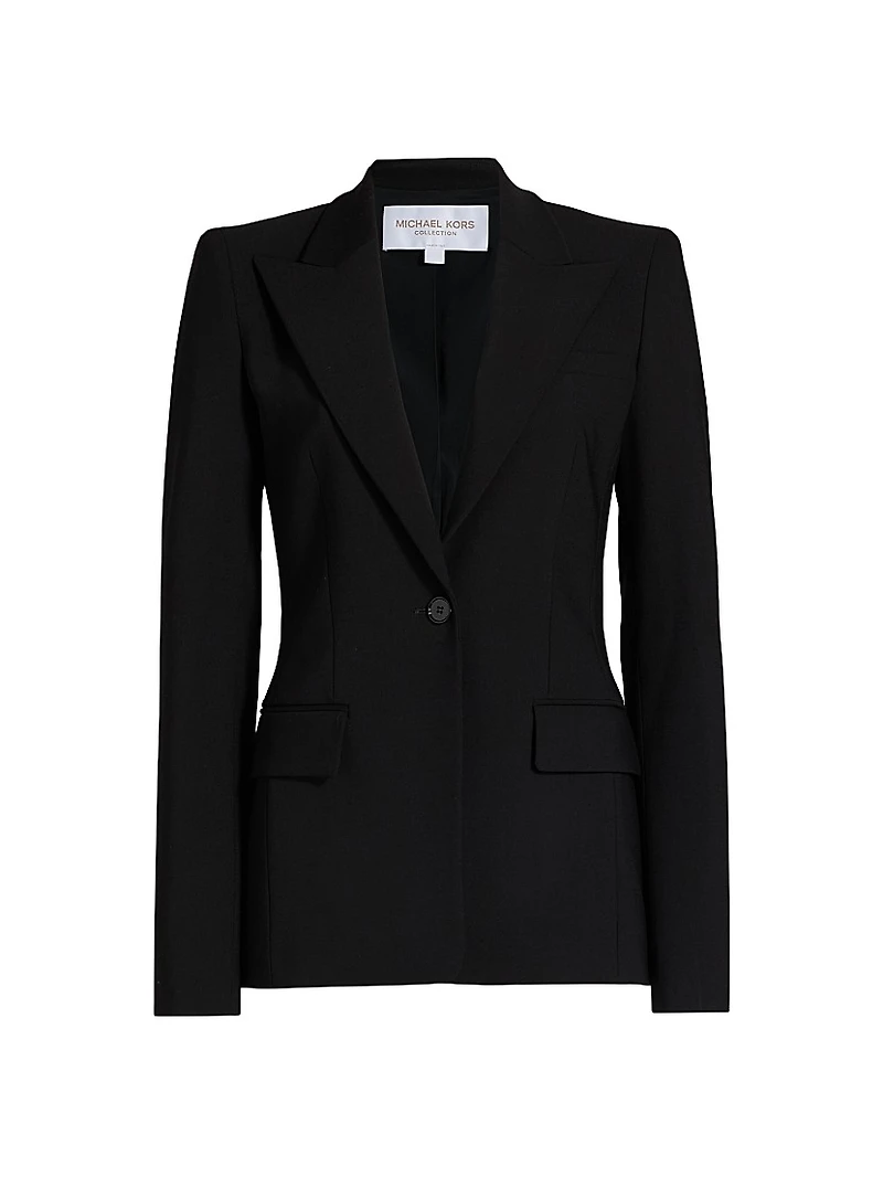 Georgina Pebble Crepe Blazer