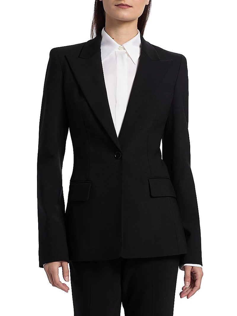 Georgina Pebble Crepe Blazer