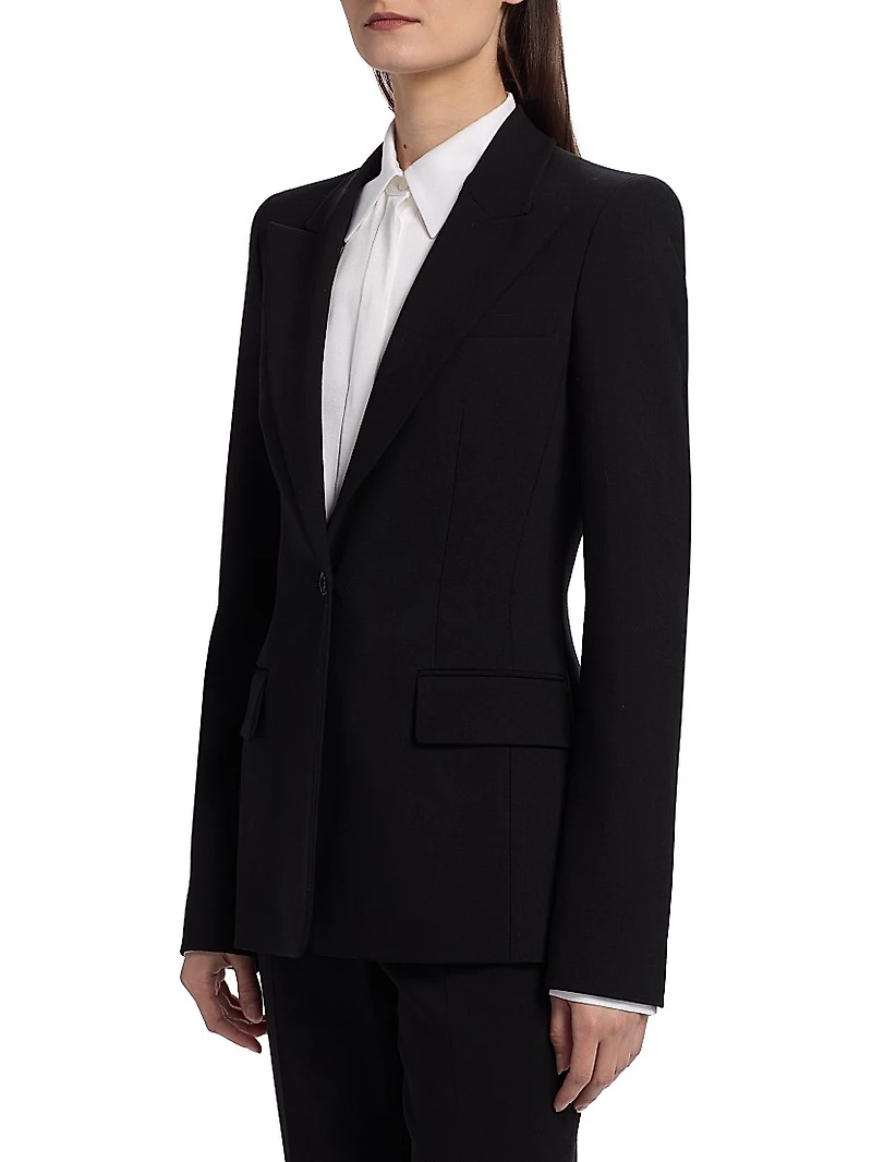 Georgina Pebble Crepe Blazer