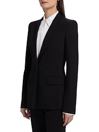 Georgina Pebble Crepe Blazer