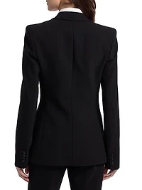 Georgina Pebble Crepe Blazer