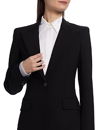 Georgina Pebble Crepe Blazer