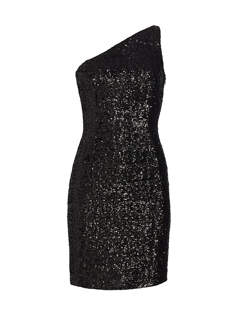 Sequin One-Shoulder Minidress