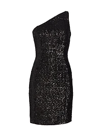 Sequin One-Shoulder Minidress