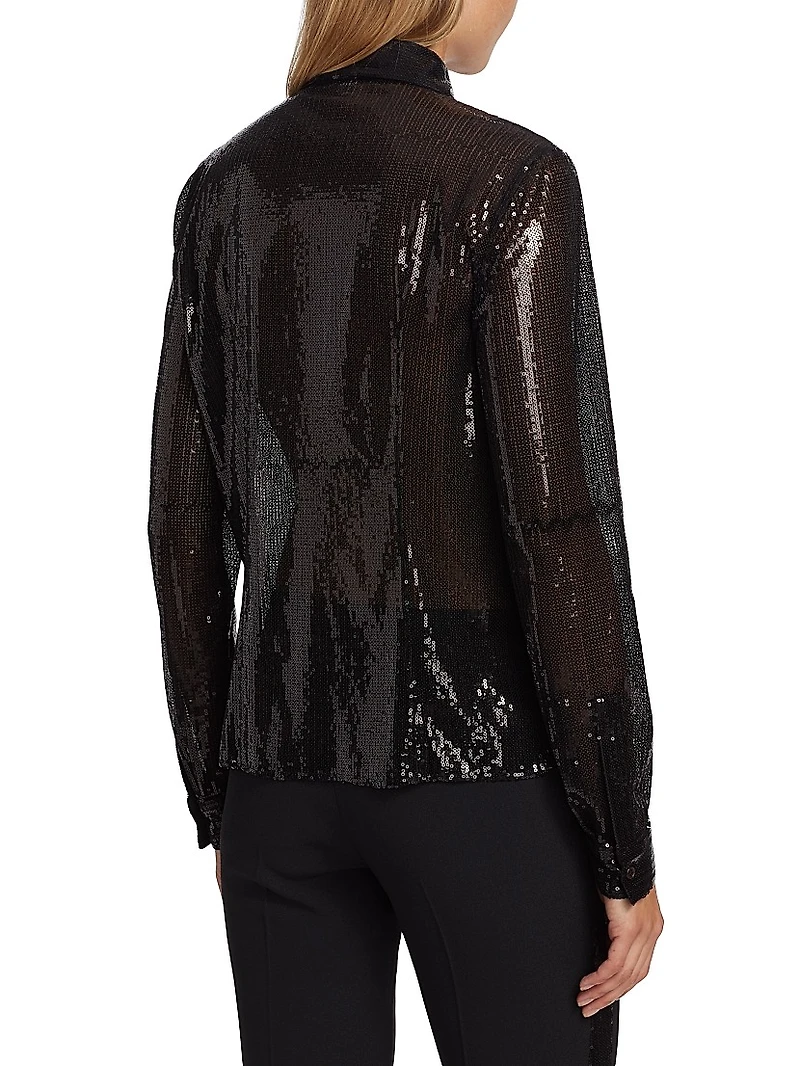 Hansen Sequined Button-Down Shirt