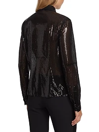 Hansen Sequined Button-Down Shirt