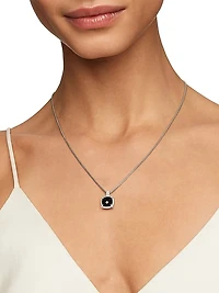 Chatelaine Pavé Bezel Pendant Necklace in Sterling Silver