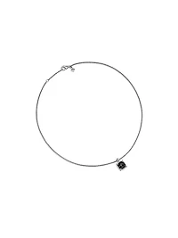 Chatelaine Pavé Bezel Pendant Necklace in Sterling Silver